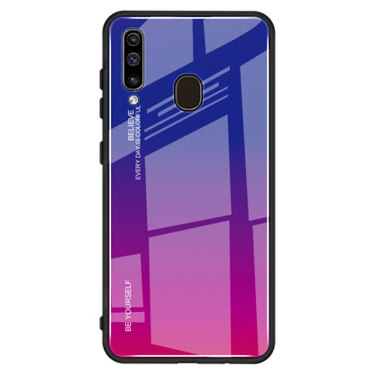 Gradient Color Glass Case, For Galaxy A60, For Galaxy A70, For Galaxy M10