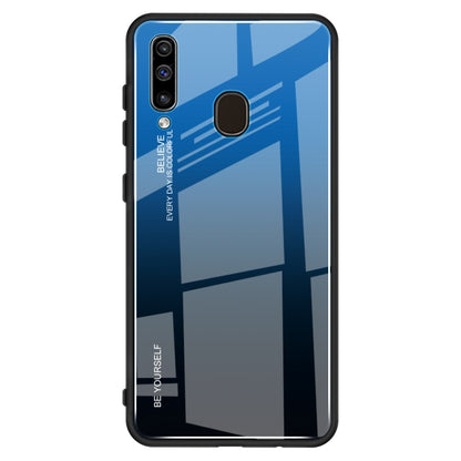 Gradient Color Glass Case, For Galaxy A60, For Galaxy A70, For Galaxy M10