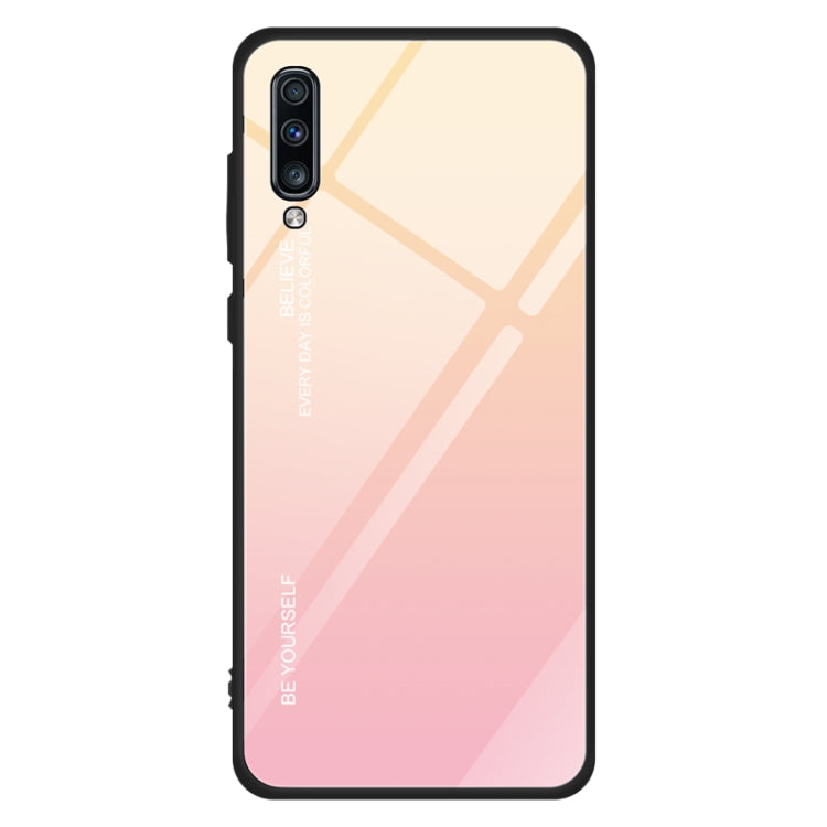 Gradient Color Glass Case, For Galaxy A60, For Galaxy A70, For Galaxy M10