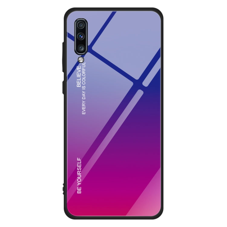 Gradient Color Glass Case, For Galaxy A60, For Galaxy A70, For Galaxy M10