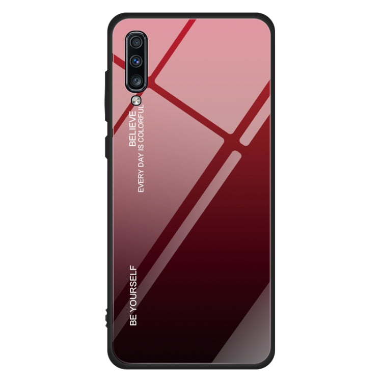 Gradient Color Glass Case, For Galaxy A60, For Galaxy A70, For Galaxy M10