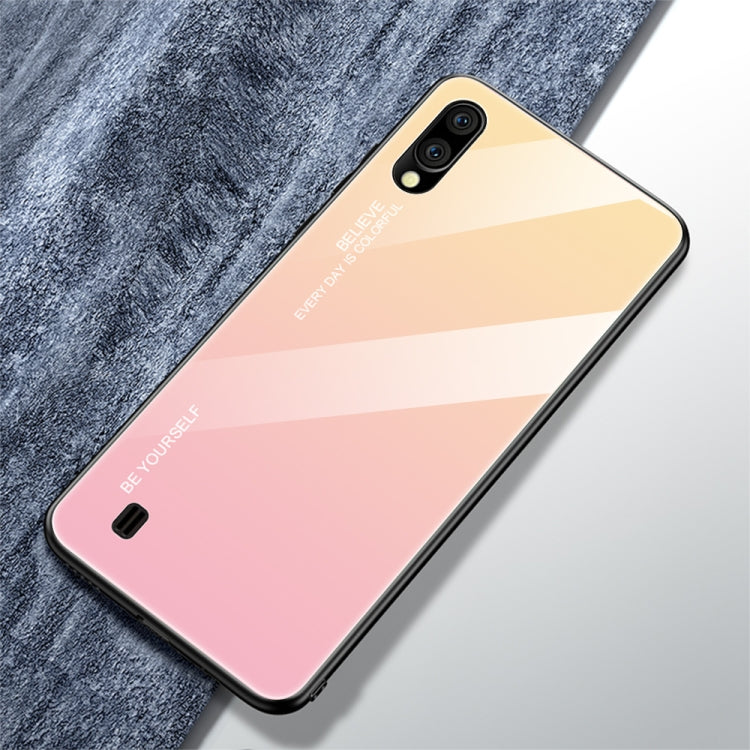 Gradient Color Glass Case, For Galaxy A60, For Galaxy A70, For Galaxy M10