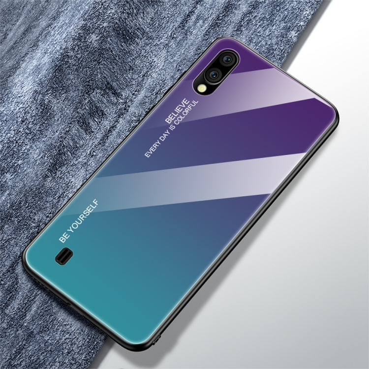 Gradient Color Glass Case, For Galaxy A60, For Galaxy A70, For Galaxy M10