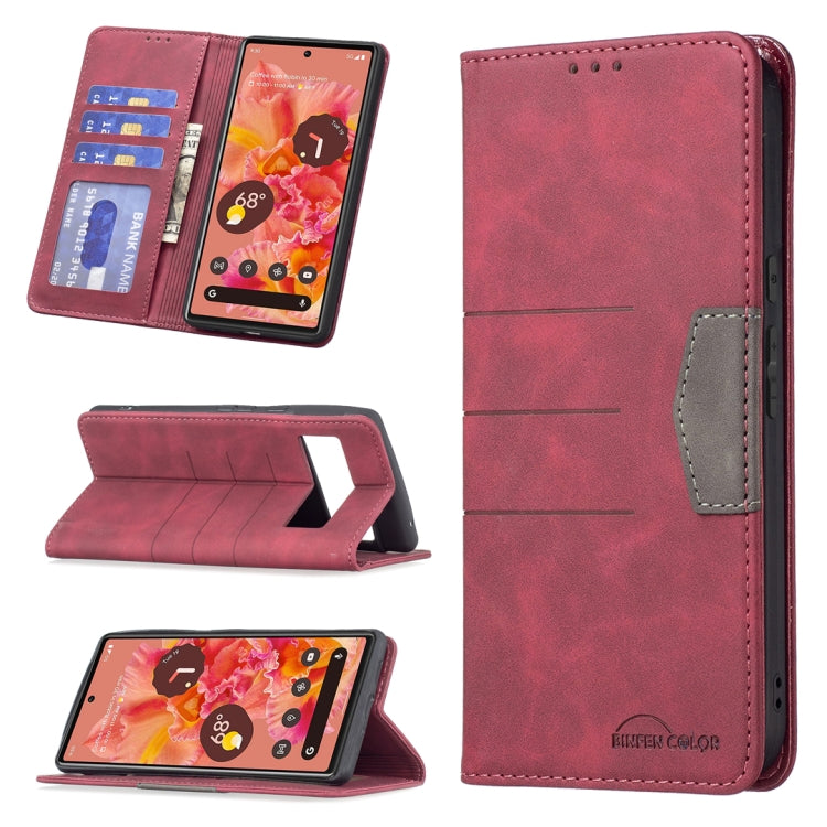 Magnetic Splicing Leather Phone Case, For Google Pixel 6 Pro, For Google Pixel 6, For Xiaomi Redmi 9A, For Xiaomi Redmi 9C, For Xiaomi Redmi 9, For Xiaomi Redmi 10