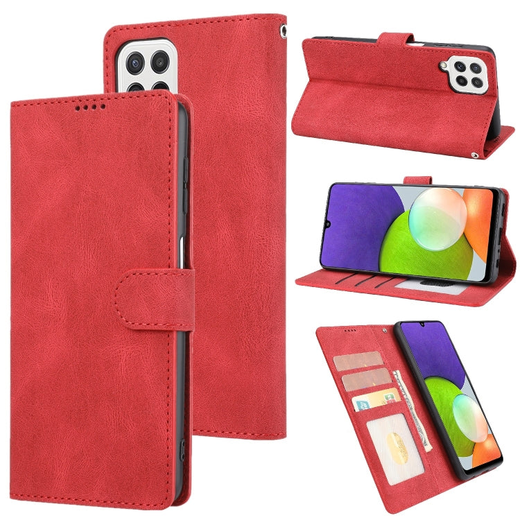 Fantasy Classic Skin-feel Calfskin Texture Magnetic Buckle Horizontal Flip PU Phone Leather Case with Holder & Card Slot & Wallet, For Samsung Galaxy A22 4G / M32 4G, For Samsung Galaxy S22 Ultra 5G, For Samsung Galaxy S22+ 5G, For Samsung Galaxy S22 5G