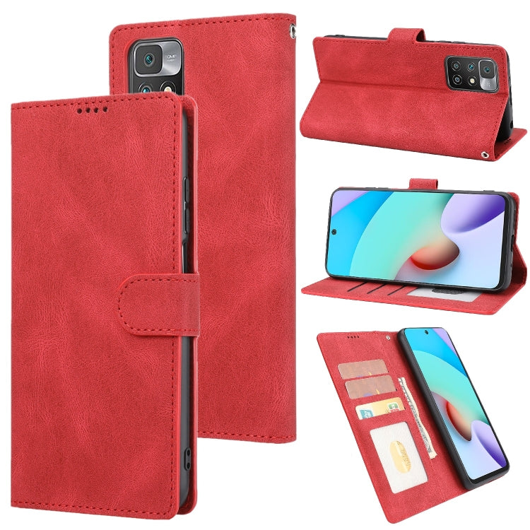 Fantasy Classic Skin-feel Calfskin Texture Magnetic Buckle Horizontal Flip PU Phone Leather Case with Holder & Card Slot & Wallet, For Xiaomi Redmi 10, For Xiaomi Redmi Note 11 / Poco M4 Pro 5G, For Xiaomi Redmi Note 11 Pro / 11 Pro+                   ...