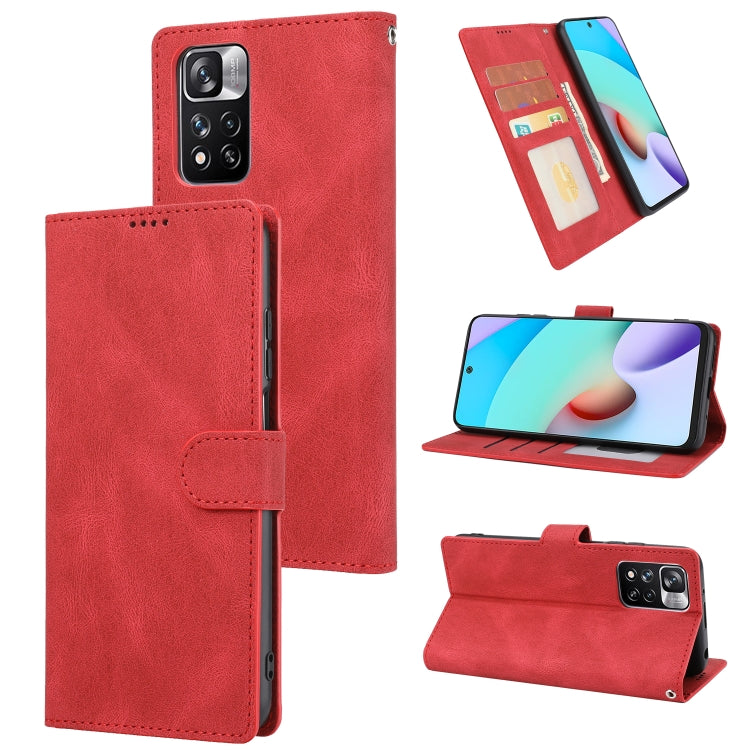 Fantasy Classic Skin-feel Calfskin Texture Magnetic Buckle Horizontal Flip PU Phone Leather Case with Holder & Card Slot & Wallet, For Xiaomi Redmi 10, For Xiaomi Redmi Note 11 / Poco M4 Pro 5G, For Xiaomi Redmi Note 11 Pro / 11 Pro+                   ...