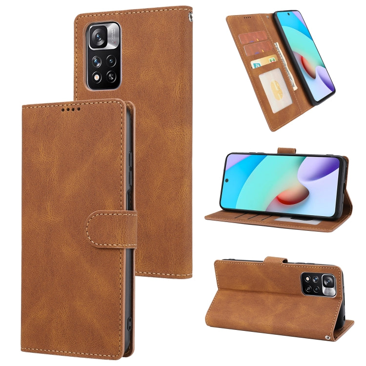 Fantasy Classic Skin-feel Calfskin Texture Magnetic Buckle Horizontal Flip PU Phone Leather Case with Holder & Card Slot & Wallet, For Xiaomi Redmi 10, For Xiaomi Redmi Note 11 / Poco M4 Pro 5G, For Xiaomi Redmi Note 11 Pro / 11 Pro+                   ...