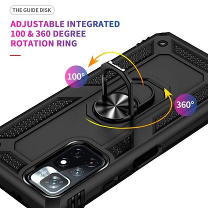 Shockproof TPU + PC Phone Case with 360 Degree Rotating Holder, For Xiaomi Redmi Note 11 Pro 5G, For Xiaomi Redmi Note 11 5G