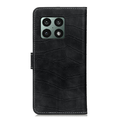 Crocodile Texture Horizontal Flip Leather Phone Case with Holder & Card Slots & Wallet, For OnePlus 10 Pro