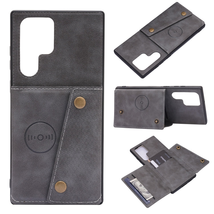 Double Buckle PU + TPU Magnetic Phone Case, For Samsung Galaxy S22 5G, For Xiaomi 11T, For Samsung Galaxy S22+ 5G, For Samsung Galaxy S22 Ultra 5G