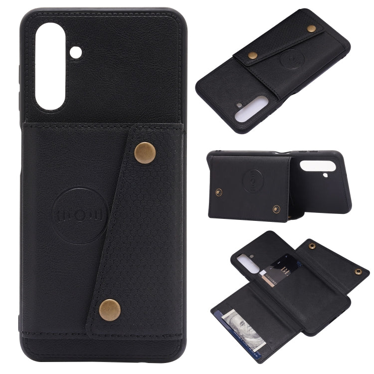 Double Buckle PU + TPU Magnetic Phone Case, For Samsung Galaxy A13 5G