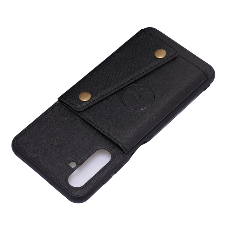 Double Buckle PU + TPU Magnetic Phone Case, For Samsung Galaxy A13 5G