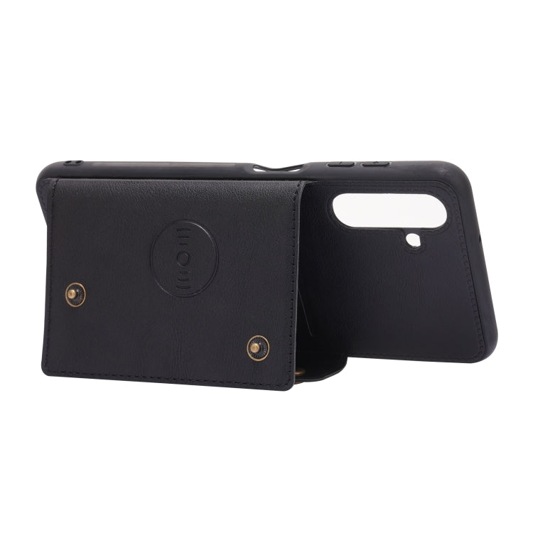 Double Buckle PU + TPU Magnetic Phone Case, For Samsung Galaxy A13 5G