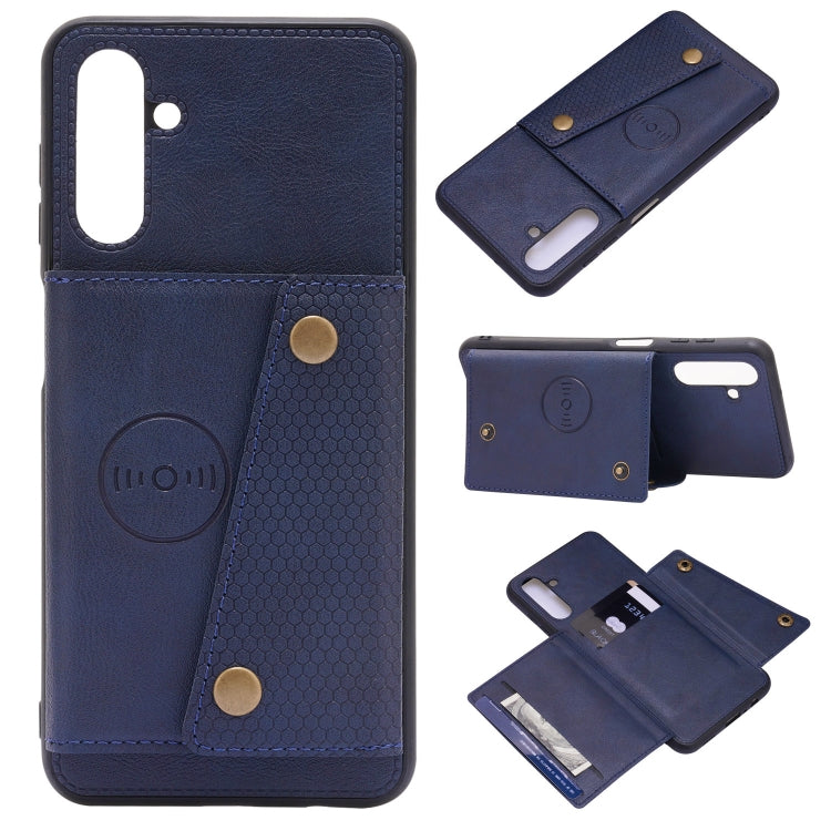 Double Buckle PU + TPU Magnetic Phone Case, For Samsung Galaxy A13 5G