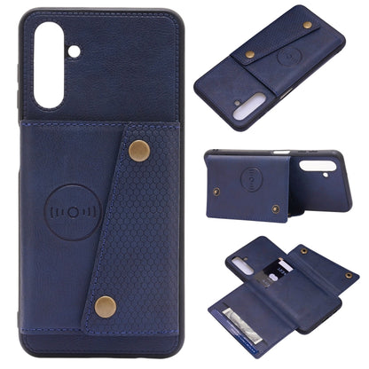 Double Buckle PU + TPU Magnetic Phone Case, For Samsung Galaxy A13 5G