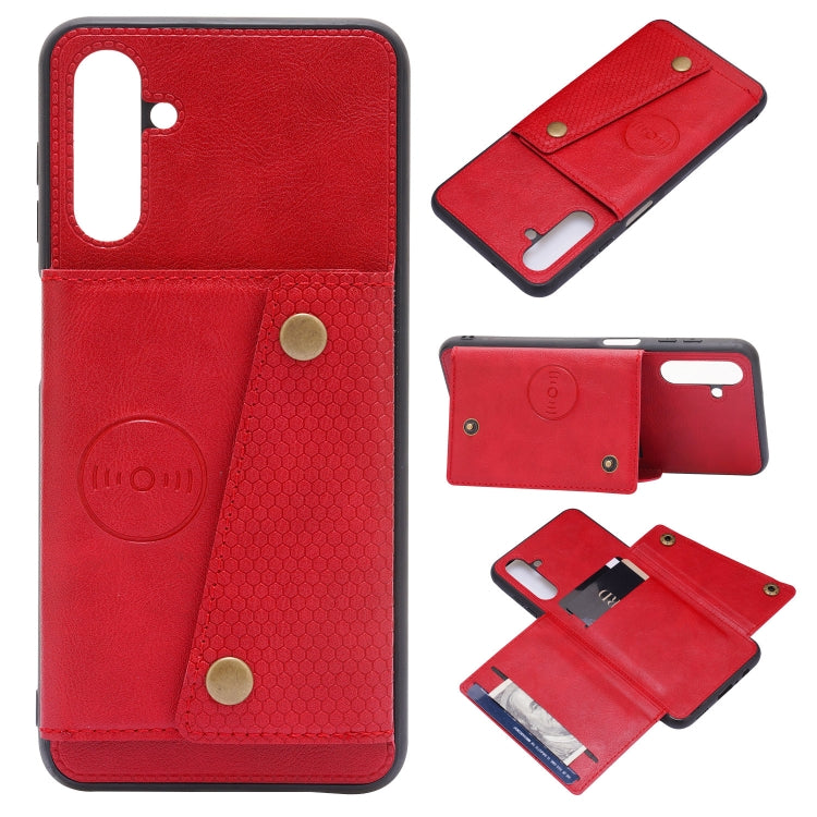 Double Buckle PU + TPU Magnetic Phone Case, For Samsung Galaxy A13 5G