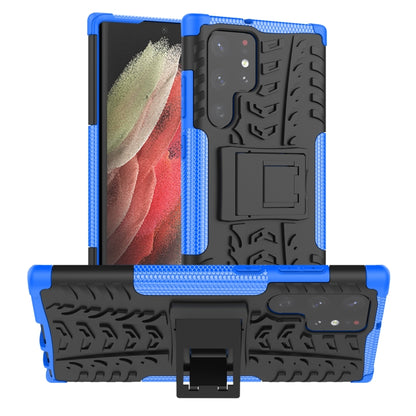 Tire Texture TPU + PC Phone Case with Holder, For Xiaomi Mi 11T, For Nokia G300, For Samsung Galaxy S22 Ultra 5G