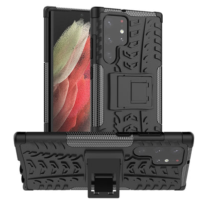 Tire Texture TPU + PC Phone Case with Holder, For Xiaomi Mi 11T, For Nokia G300, For Samsung Galaxy S22 Ultra 5G