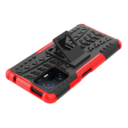 Tire Texture TPU + PC Phone Case with Holder, For Xiaomi Mi 11T, For Nokia G300, For Samsung Galaxy S22 Ultra 5G