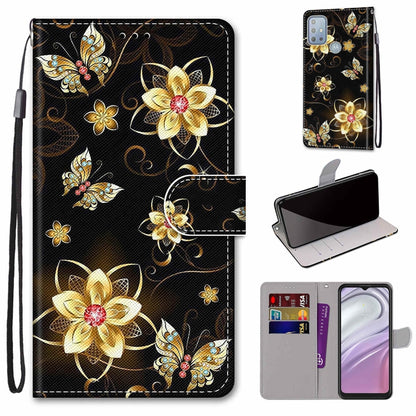 Coloured Drawing Cross Texture Horizontal Flip Leather Phone Case with Holder & Card Slots & Wallet & Lanyard, For Motorola Moto G10/G20/G30