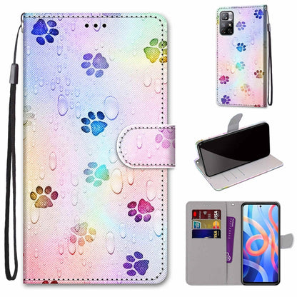 Coloured Drawing Cross Texture Horizontal Flip Leather Phone Case with Holder & Card Slots & Wallet & Lanyard, For Xiaomi Redmi Note 11