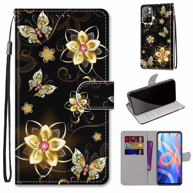 Coloured Drawing Cross Texture Horizontal Flip Leather Phone Case with Holder & Card Slots & Wallet & Lanyard, For Xiaomi Redmi Note 11