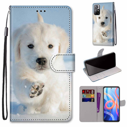 Coloured Drawing Cross Texture Horizontal Flip Leather Phone Case with Holder & Card Slots & Wallet & Lanyard, For Xiaomi Redmi Note 11