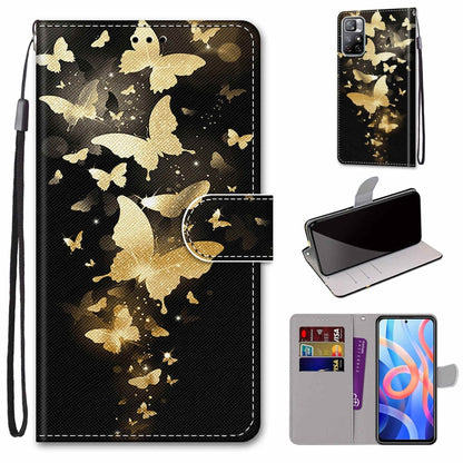 Coloured Drawing Cross Texture Horizontal Flip Leather Phone Case with Holder & Card Slots & Wallet & Lanyard, For Xiaomi Redmi Note 11