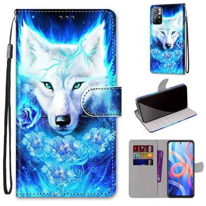 Coloured Drawing Cross Texture Horizontal Flip Leather Phone Case with Holder & Card Slots & Wallet & Lanyard, For Xiaomi Redmi Note 11
