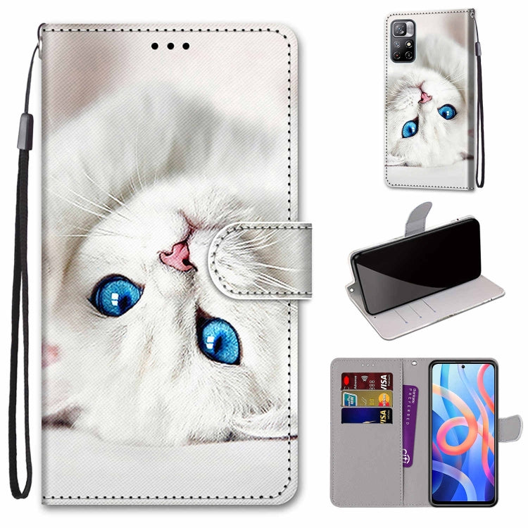 Coloured Drawing Cross Texture Horizontal Flip Leather Phone Case with Holder & Card Slots & Wallet & Lanyard, For Xiaomi Redmi Note 11