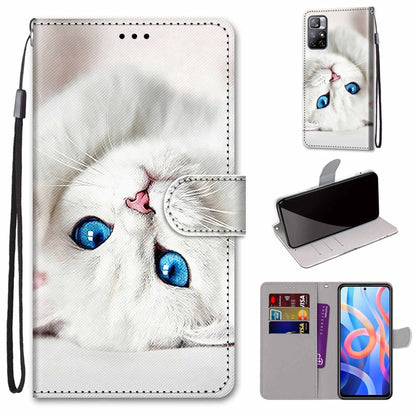 Coloured Drawing Cross Texture Horizontal Flip Leather Phone Case with Holder & Card Slots & Wallet & Lanyard, For Xiaomi Redmi Note 11
