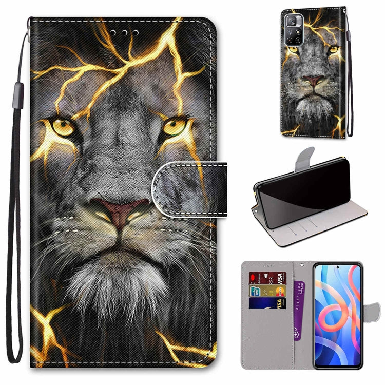 Coloured Drawing Cross Texture Horizontal Flip Leather Phone Case with Holder & Card Slots & Wallet & Lanyard, For Xiaomi Redmi Note 11