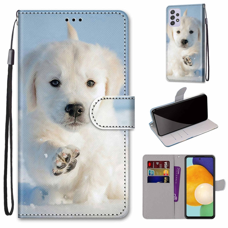 Coloured Drawing Cross Texture Horizontal Flip Leather Phone Case with Holder & Card Slots & Wallet & Lanyard, For Samsung Galaxy A33 5G