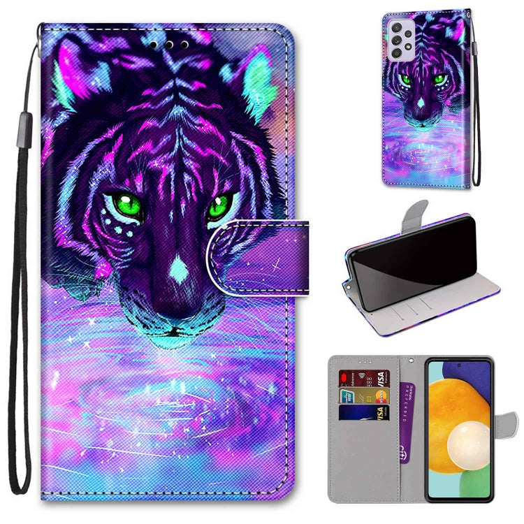 Coloured Drawing Cross Texture Horizontal Flip Leather Phone Case with Holder & Card Slots & Wallet & Lanyard, For Samsung Galaxy A33 5G