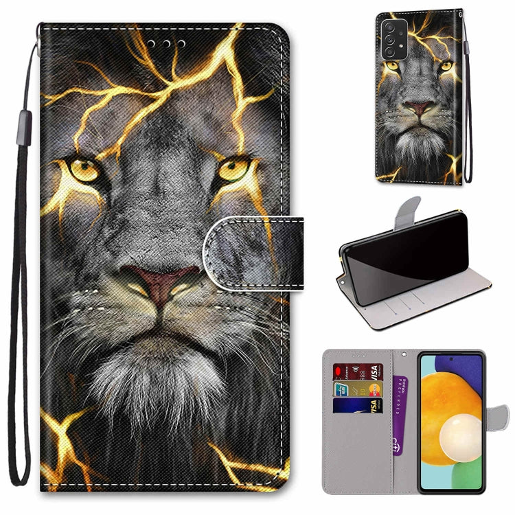 Coloured Drawing Cross Texture Horizontal Flip Leather Phone Case with Holder & Card Slots & Wallet & Lanyard, For Samsung Galaxy A53 5G