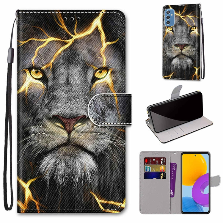 Coloured Drawing Cross Texture Horizontal Flip Leather Phone Case with Holder & Card Slots & Wallet & Lanyard, For Samsung Galaxy M52 5G