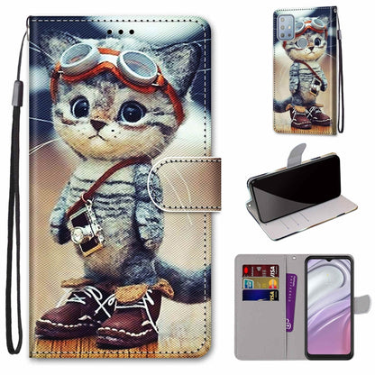 Coloured Drawing Cross Texture Horizontal Flip PU Phone Leather Case with Holder & Card Slots & Wallet & Lanyard(Colorful Layer, For Motorola Moto G10 / G20 / G30