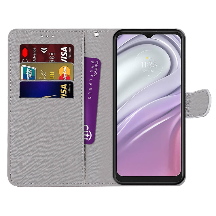 Coloured Drawing Cross Texture Horizontal Flip PU Phone Leather Case with Holder & Card Slots & Wallet & Lanyard(Colorful Layer, For Motorola Moto G10 / G20 / G30