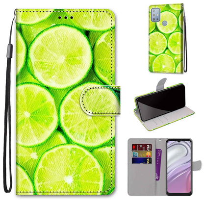 Coloured Drawing Cross Texture Horizontal Flip PU Phone Leather Case with Holder & Card Slots & Wallet & Lanyard(Colorful Layer, For Motorola Moto G10 / G20 / G30