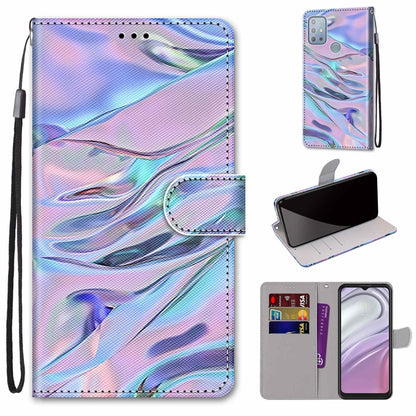 Coloured Drawing Cross Texture Horizontal Flip PU Phone Leather Case with Holder & Card Slots & Wallet & Lanyard(Colorful Layer, For Motorola Moto G10 / G20 / G30