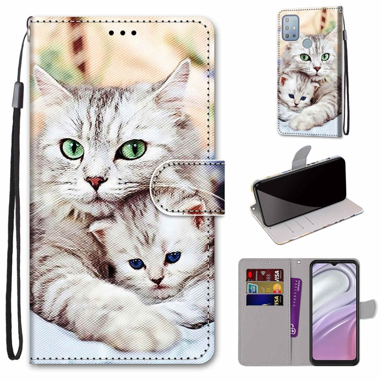 Coloured Drawing Cross Texture Horizontal Flip PU Phone Leather Case with Holder & Card Slots & Wallet & Lanyard(Colorful Layer, For Motorola Moto G10 / G20 / G30