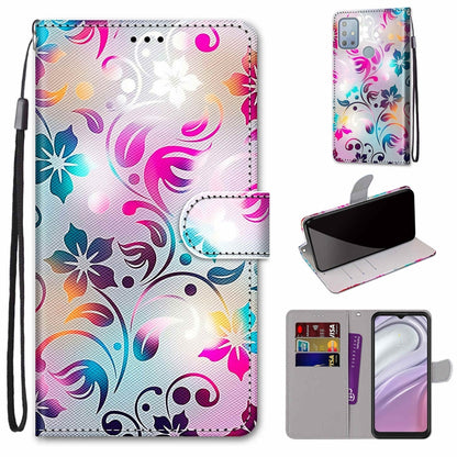 Coloured Drawing Cross Texture Horizontal Flip PU Phone Leather Case with Holder & Card Slots & Wallet & Lanyard(Colorful Layer, For Motorola Moto G10 / G20 / G30