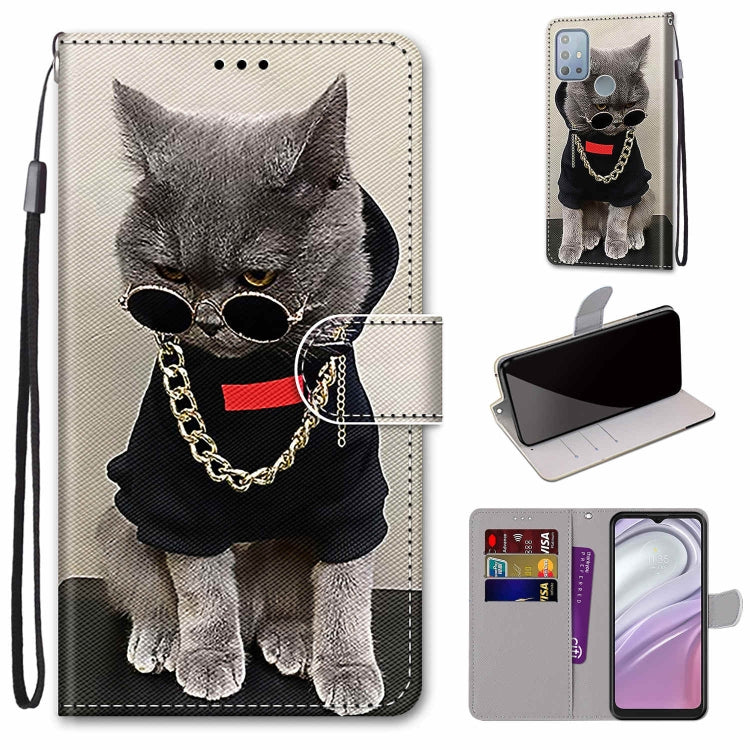 Coloured Drawing Cross Texture Horizontal Flip PU Phone Leather Case with Holder & Card Slots & Wallet & Lanyard(Colorful Layer, For Motorola Moto G10 / G20 / G30