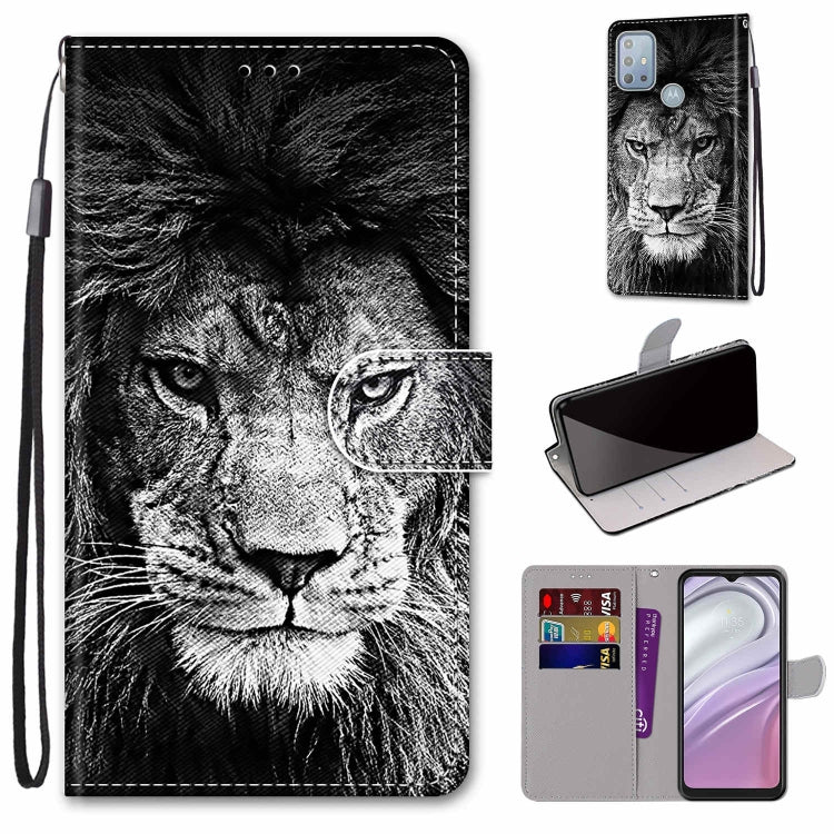 Coloured Drawing Cross Texture Horizontal Flip PU Phone Leather Case with Holder & Card Slots & Wallet & Lanyard(Colorful Layer, For Motorola Moto G10 / G20 / G30