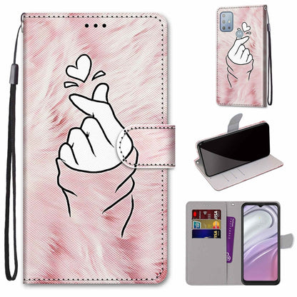 Coloured Drawing Cross Texture Horizontal Flip PU Phone Leather Case with Holder & Card Slots & Wallet & Lanyard(Colorful Layer, For Motorola Moto G10 / G20 / G30