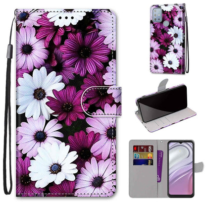 Coloured Drawing Cross Texture Horizontal Flip PU Phone Leather Case with Holder & Card Slots & Wallet & Lanyard(Colorful Layer, For Motorola Moto G10 / G20 / G30