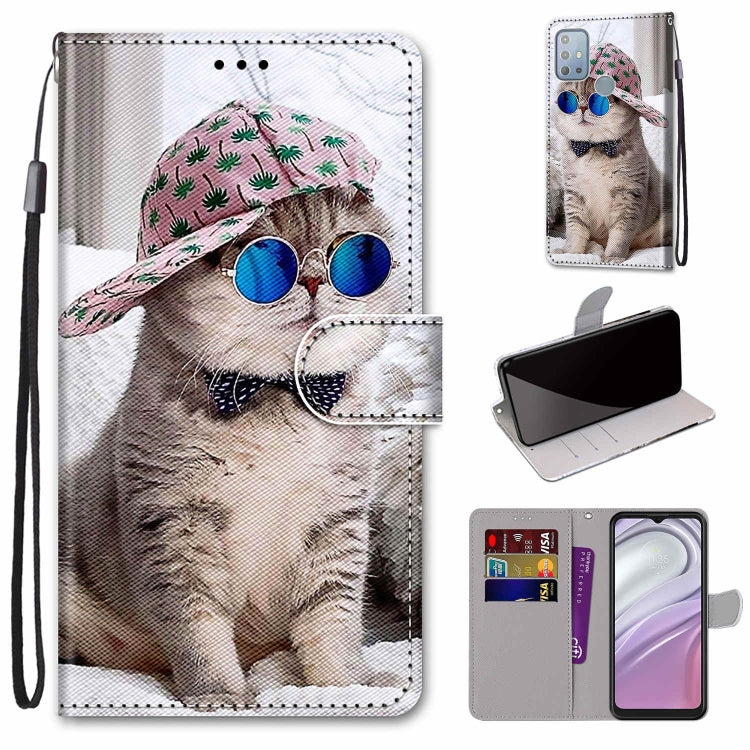 Coloured Drawing Cross Texture Horizontal Flip PU Phone Leather Case with Holder & Card Slots & Wallet & Lanyard(Colorful Layer, For Motorola Moto G10 / G20 / G30
