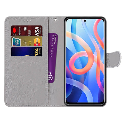 Coloured Drawing Cross Texture Horizontal Flip PU Phone Leather Case with Holder & Card Slots & Wallet & Lanyard(Colorful Layer, For Xiaomi Redmi Note 11