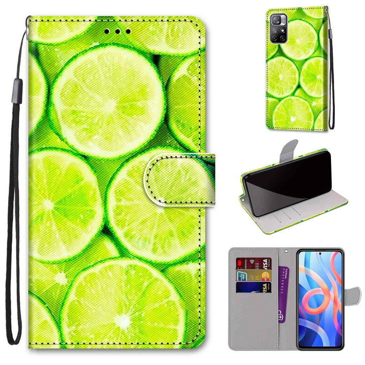 Coloured Drawing Cross Texture Horizontal Flip PU Phone Leather Case with Holder & Card Slots & Wallet & Lanyard(Colorful Layer, For Xiaomi Redmi Note 11